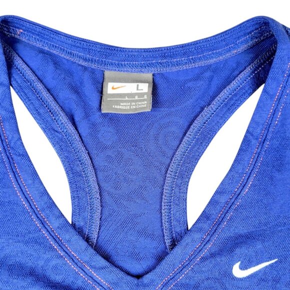 Nike Women's L Blue Racerback Athletic Tank Top - Moisture-Wicking & Quick-Dry - Picture 8 of 10
